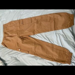 Khaki parachute pants